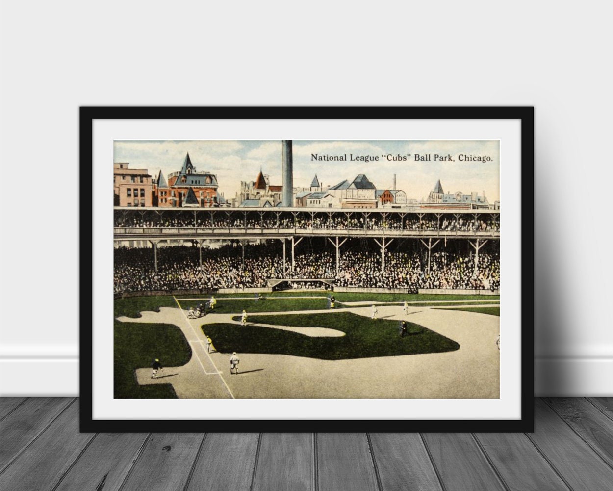 CHICAGO CUBS 1914 West Side Grounds Print Vintage Baseball 