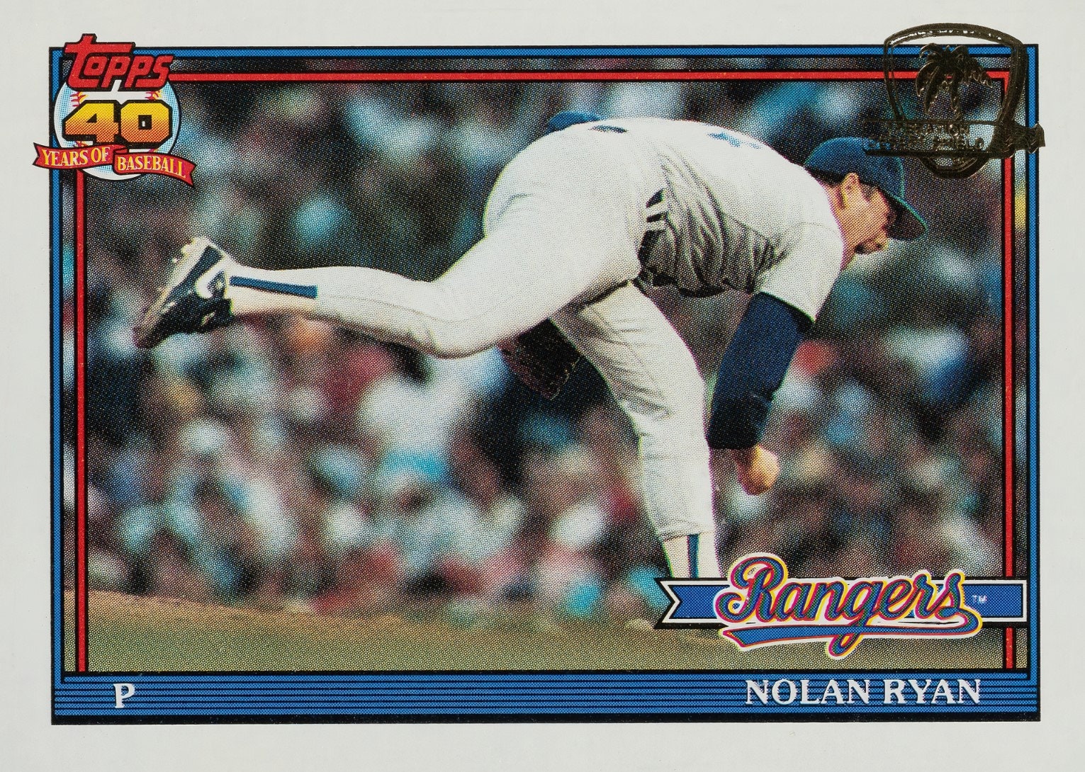 1990 Topps Nolan Ryan Baseball Card #1 Texas Rangers