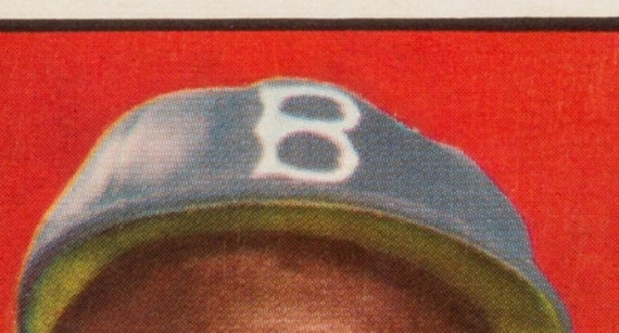 1952 JACKIE ROBINSON Topps 312 Baseball Card Print Vintage 