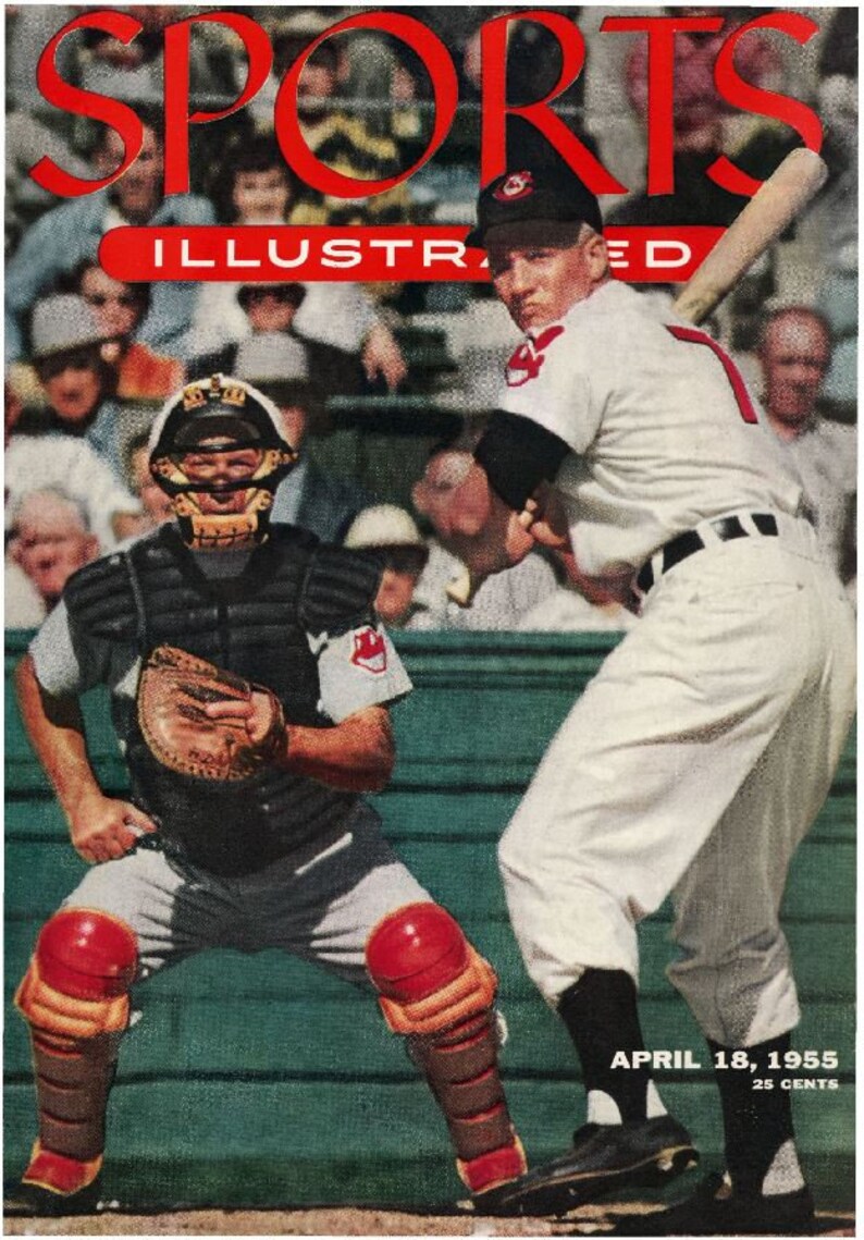SPORTS ILLUSTRATED 1955 print Cleveland Indians Vintage Etsy