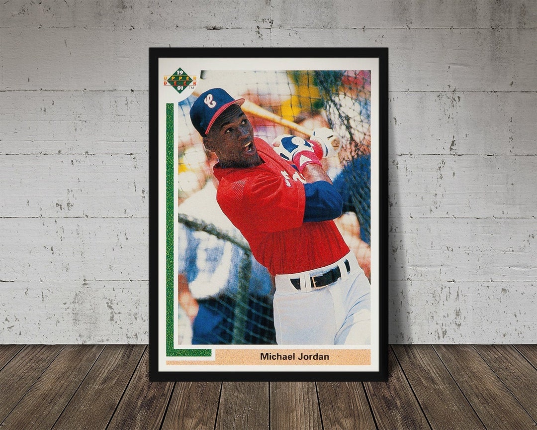 1991 MICHAEL JORDAN Upper Deck SP1 Baseball Card Print Chicago White