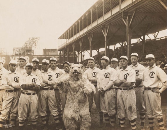 WRAPPED CANVAS 1908 Chicago CUBS Print Vintage Baseball 