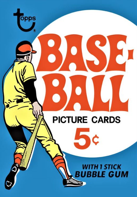 WRAPPED CANVAS 1969 TOPPS Baseball Cards Print Vintage 