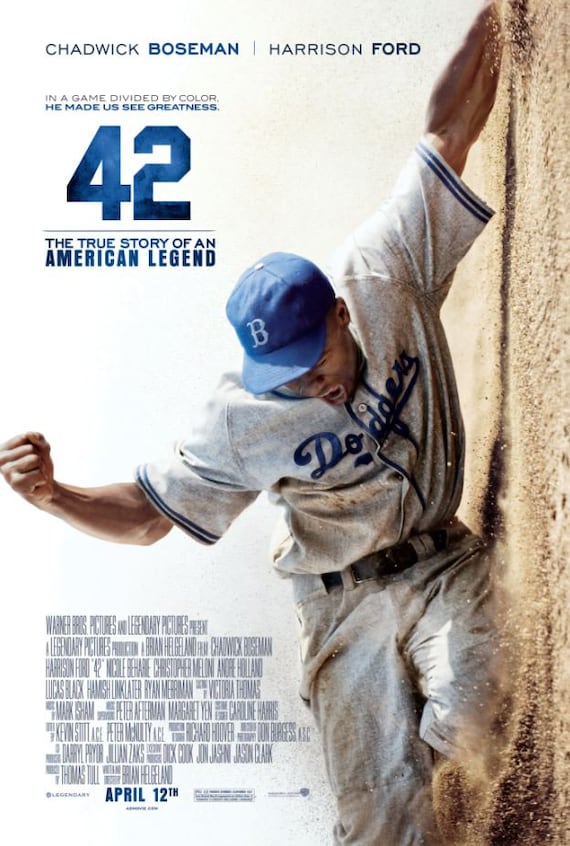 WRAPPED CANVAS 42 Jackie ROBINSON Movie Poster Vintage 