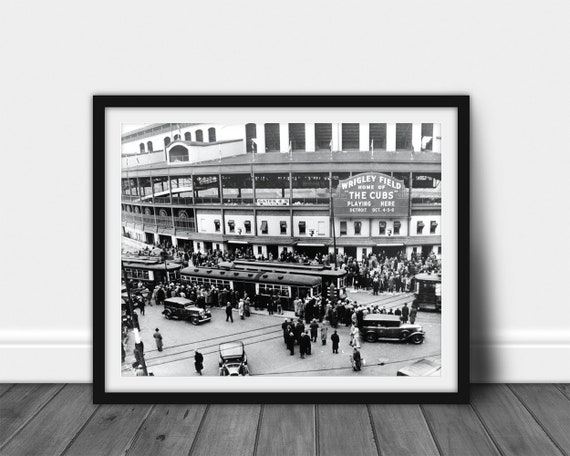 1935 WRIGLEY FIELD Print Chicago Cubs Vintage Baseball | Etsy