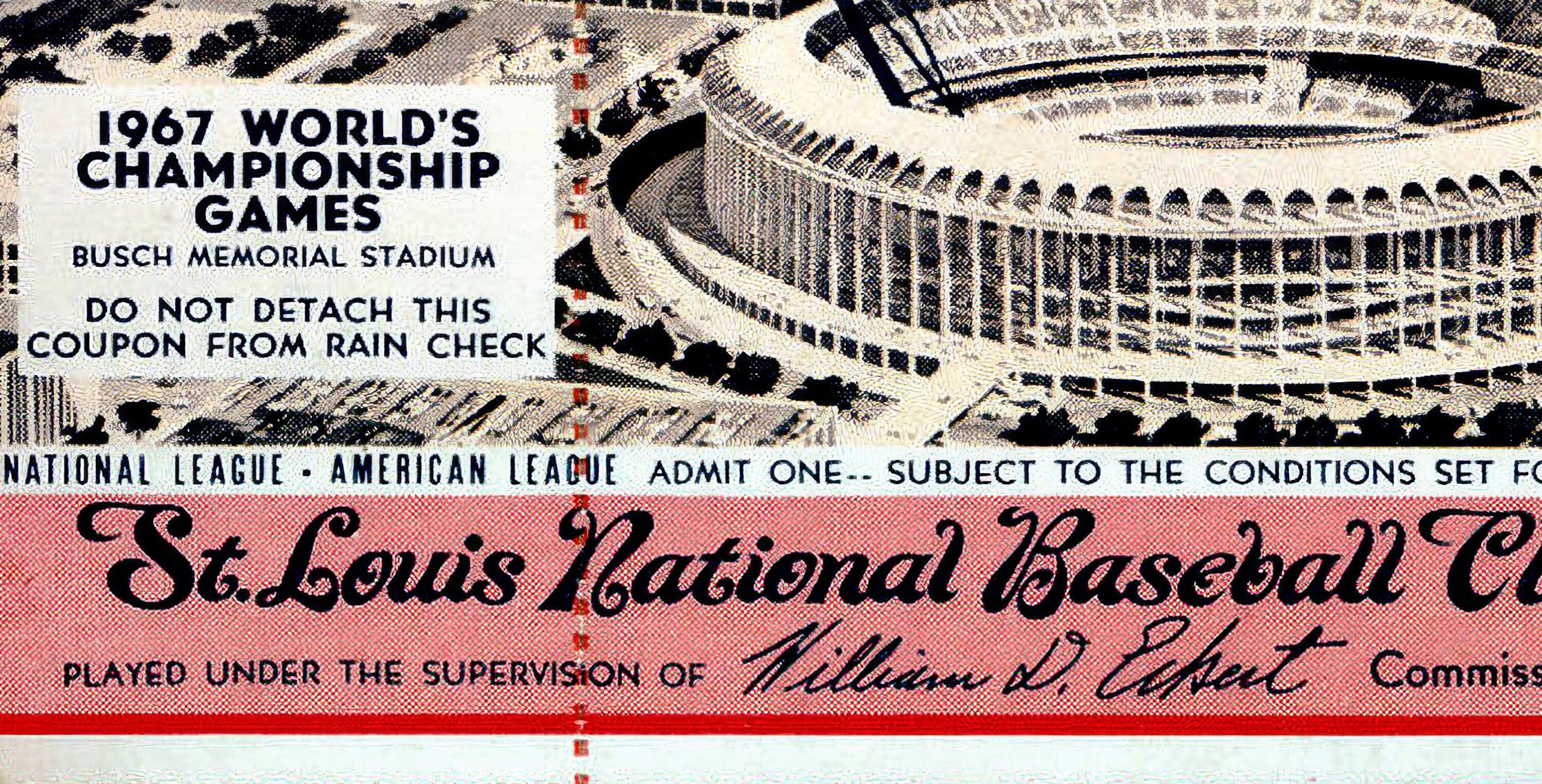 WRAPPED CANVAS 1967 St. Louis CARDINALS World Series Ticket Etsy