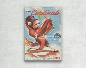 1966 ST. LOUIS CARDINALS Print Vintage Baseball Poster 