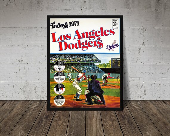 1971 los angeles dodgers print digital download printable etsy