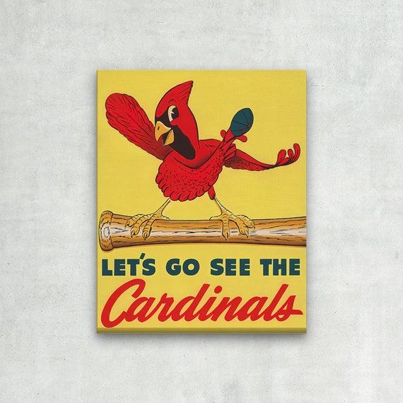 Framed St Louis Cardinals Vintage Take Me Out to Ball Game Logo Music  Poster Art