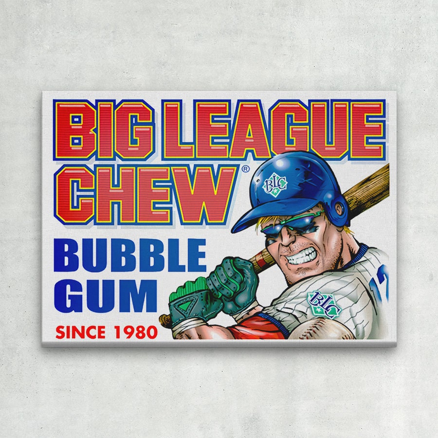 WRAPPED CANVAS Big League Chew Bubble Gum Vintage Poster 