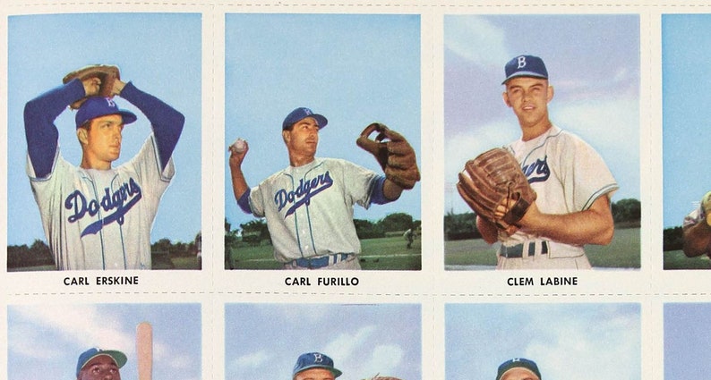 1955 BROOKLYN DODGERS Print Vintage Baseball Poster - Etsy