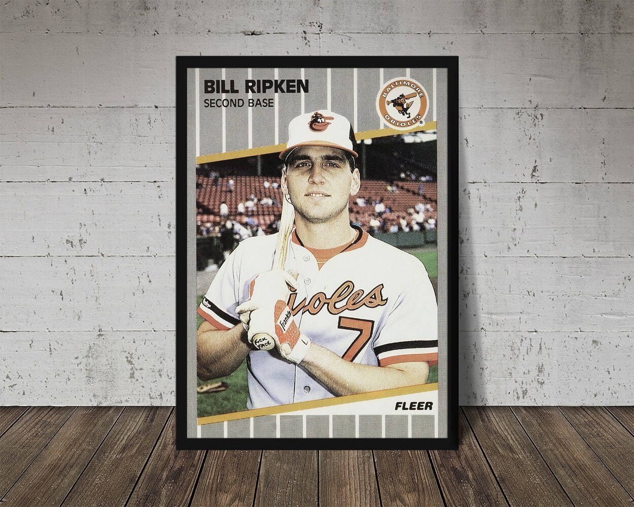 1989 Fleer BILL RIPKEN FF Error 616 Baseball Card Print - Etsy