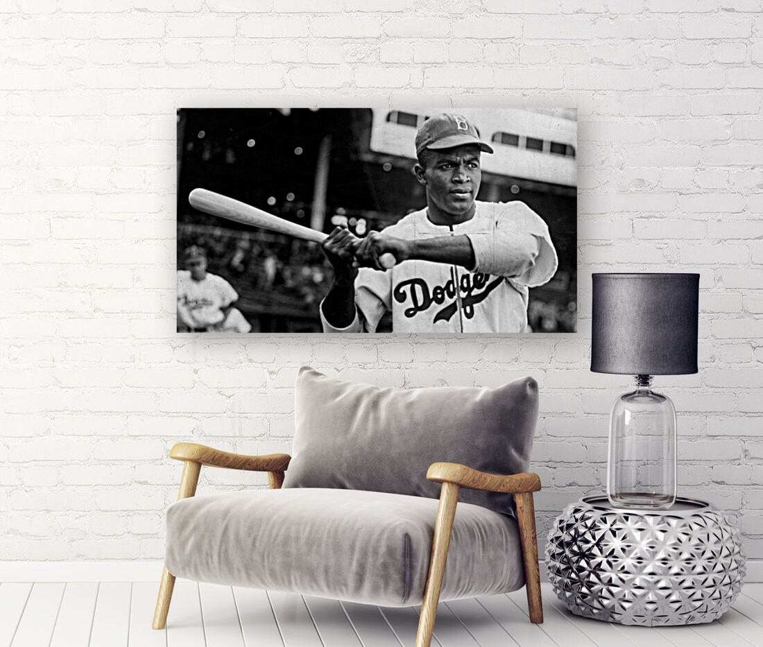JACKIE ROBINSON Print Vintage Baseball Poster Retro | Etsy