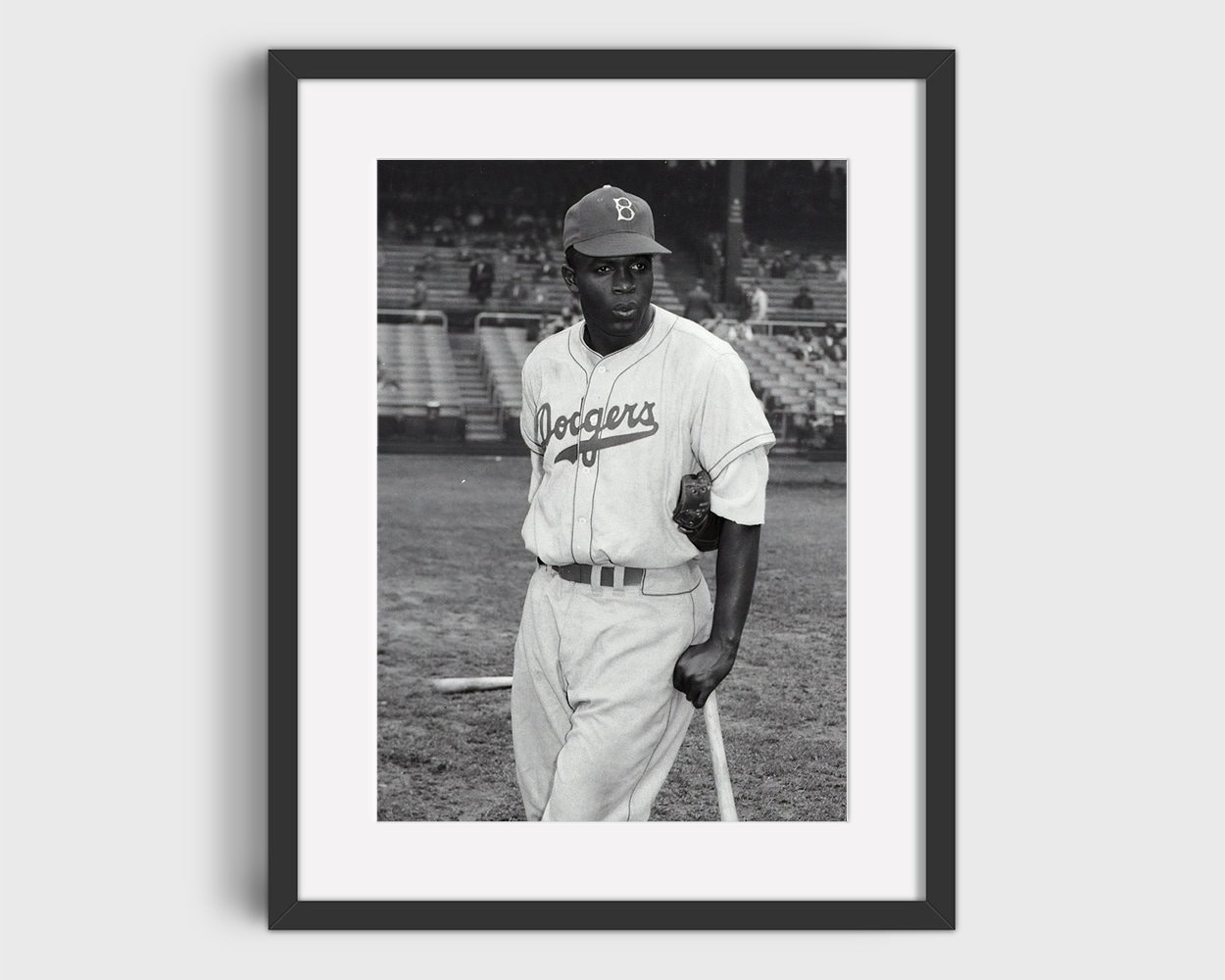 JACKIE ROBINSON Print Vintage Baseball Poster. Retro 