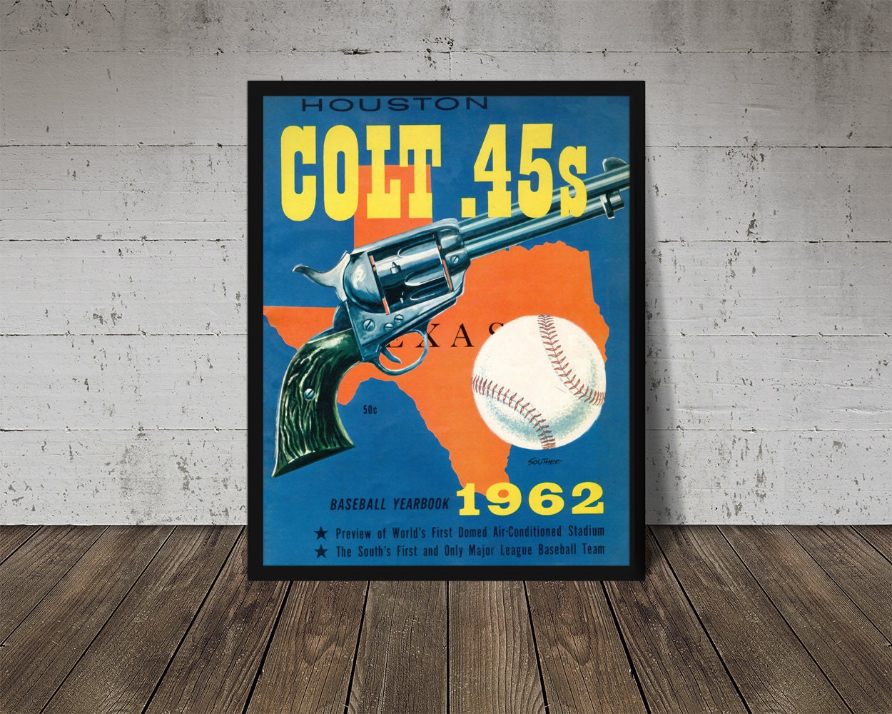 1962 HOUSTON COLT .45s Print Houston Astros Vintage 