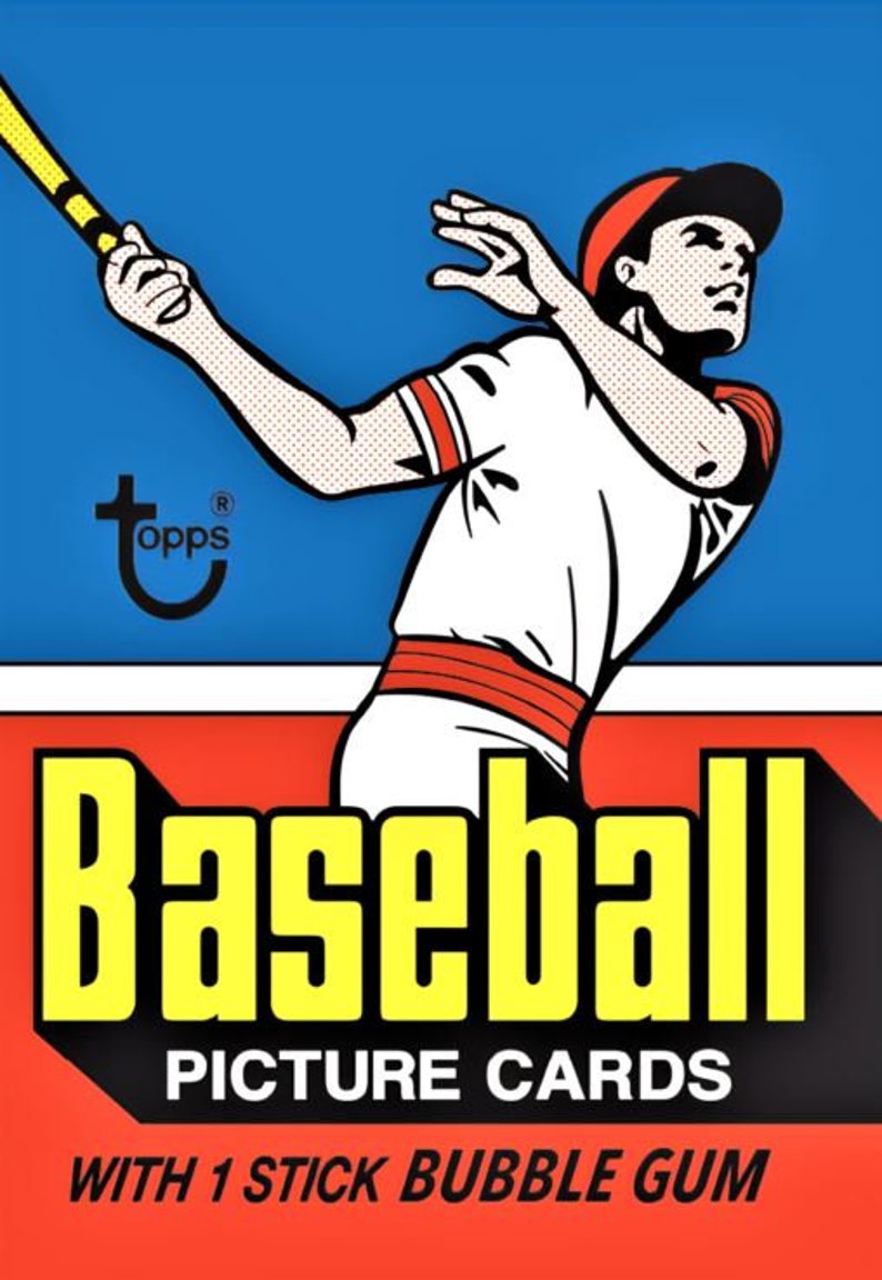 1977 TOPPS BASEBALL CARDS Print Vintage Baseball Poster Etsy