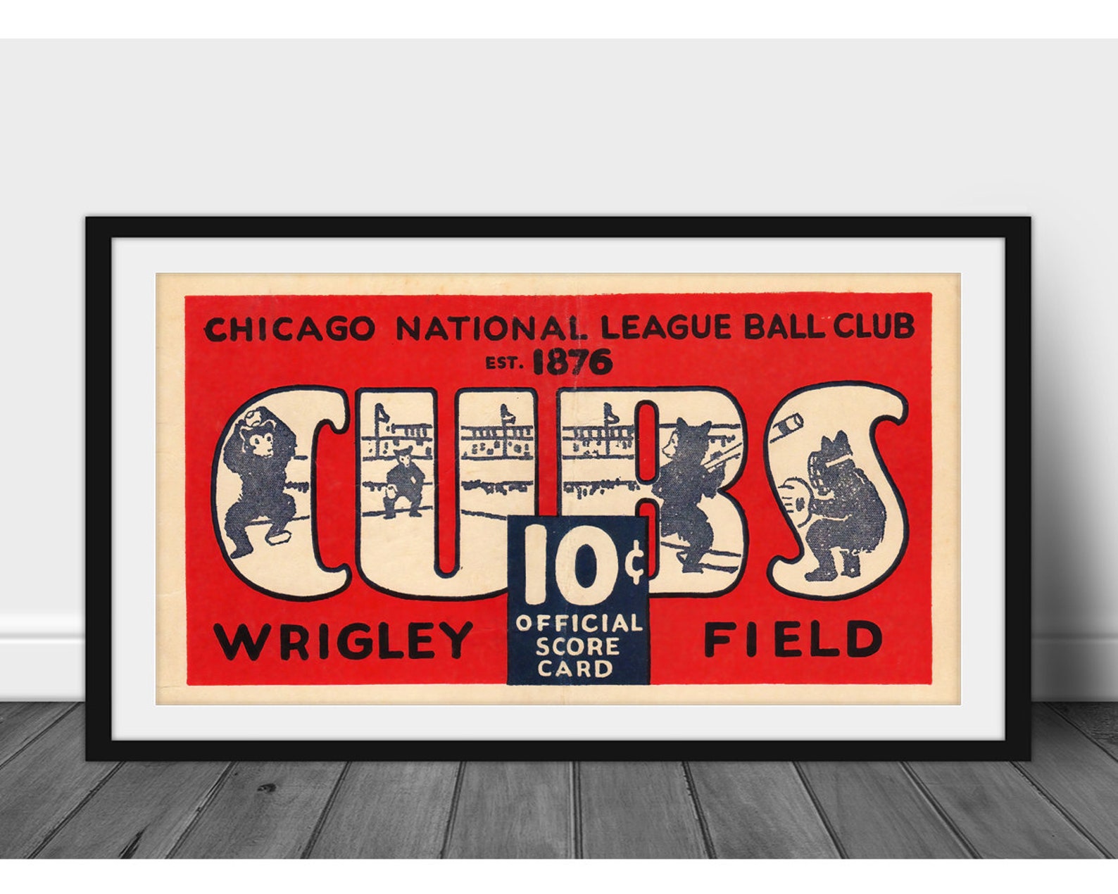 1929 CHICAGO CUBS Print Vintage Baseball Poster. Retro Etsy