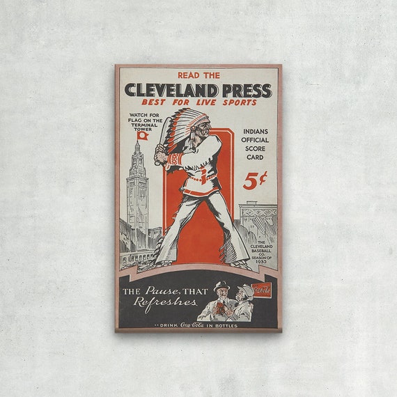 Women's Cleveland Baseball Script canvas shoes