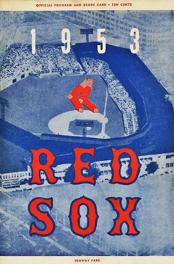 Boston Red Sox Poster - Fenway Park Vintage Print - Red Sox Art