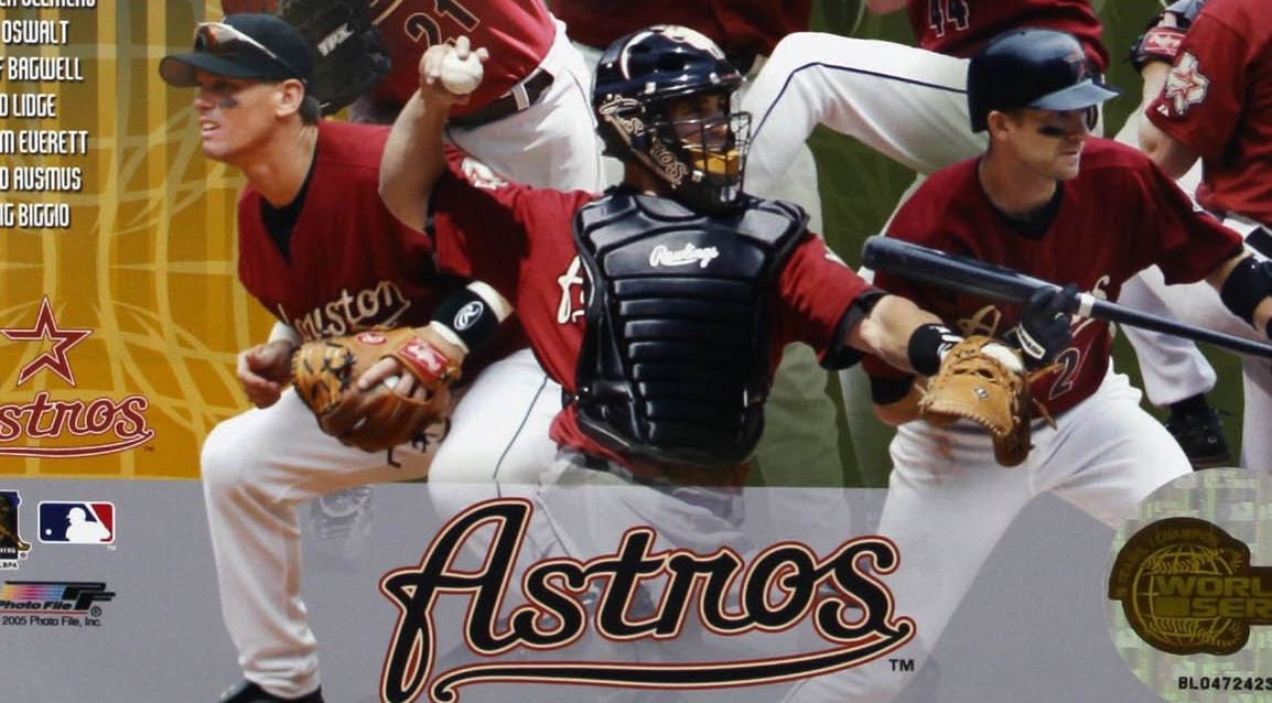 2005 HOUSTON ASTROS Print Vintage Baseball Poster Retro 