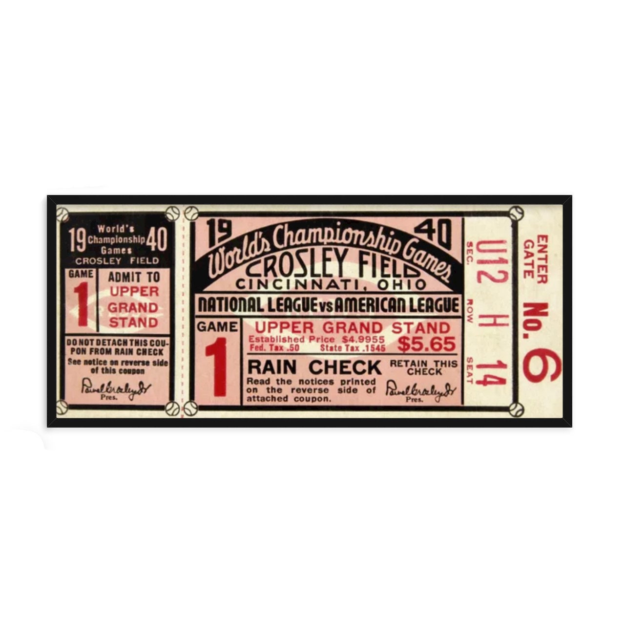 Baseball Atlanta Braves Vintage Sports Ticket Stubs for sale