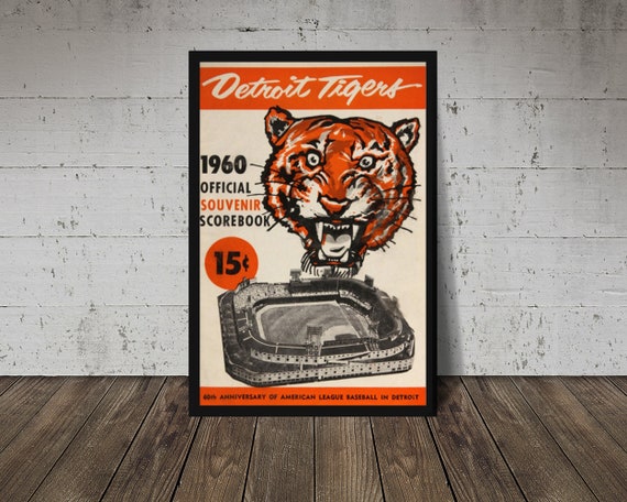 1960 DETROIT TIGERS Print Vintage Baseball Poster Retro -  Canada
