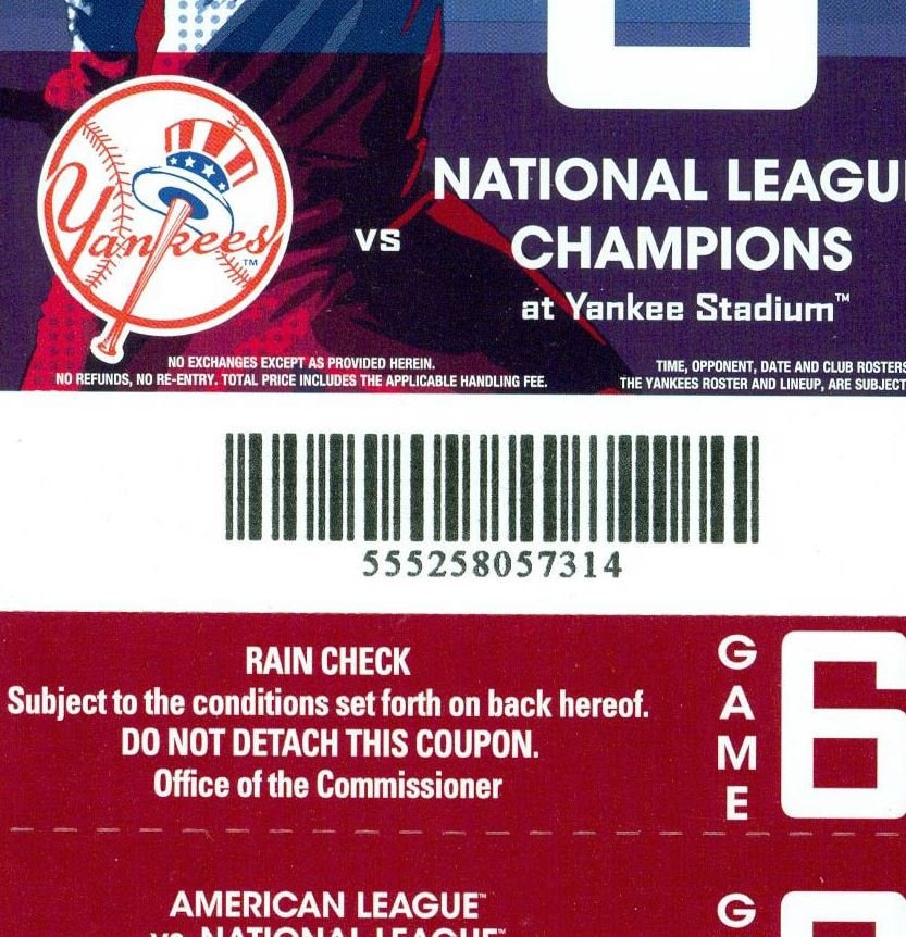 NEW YORK YANKEES 2009 print / game ticket Vintage Baseball Etsy