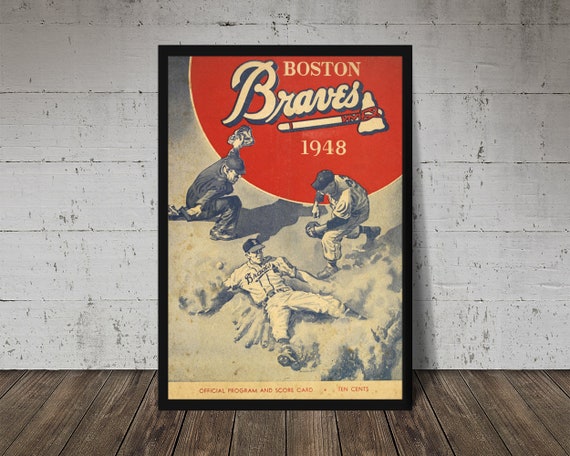 1948 BOSTON BRAVES atlanta Braves Print Vintage Baseball 