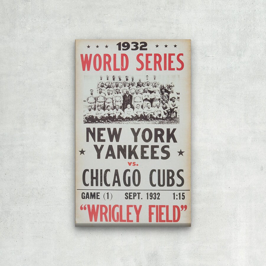 1932 CHICAGO CUBS Print Vintage Baseball Poster Retro -  Norway