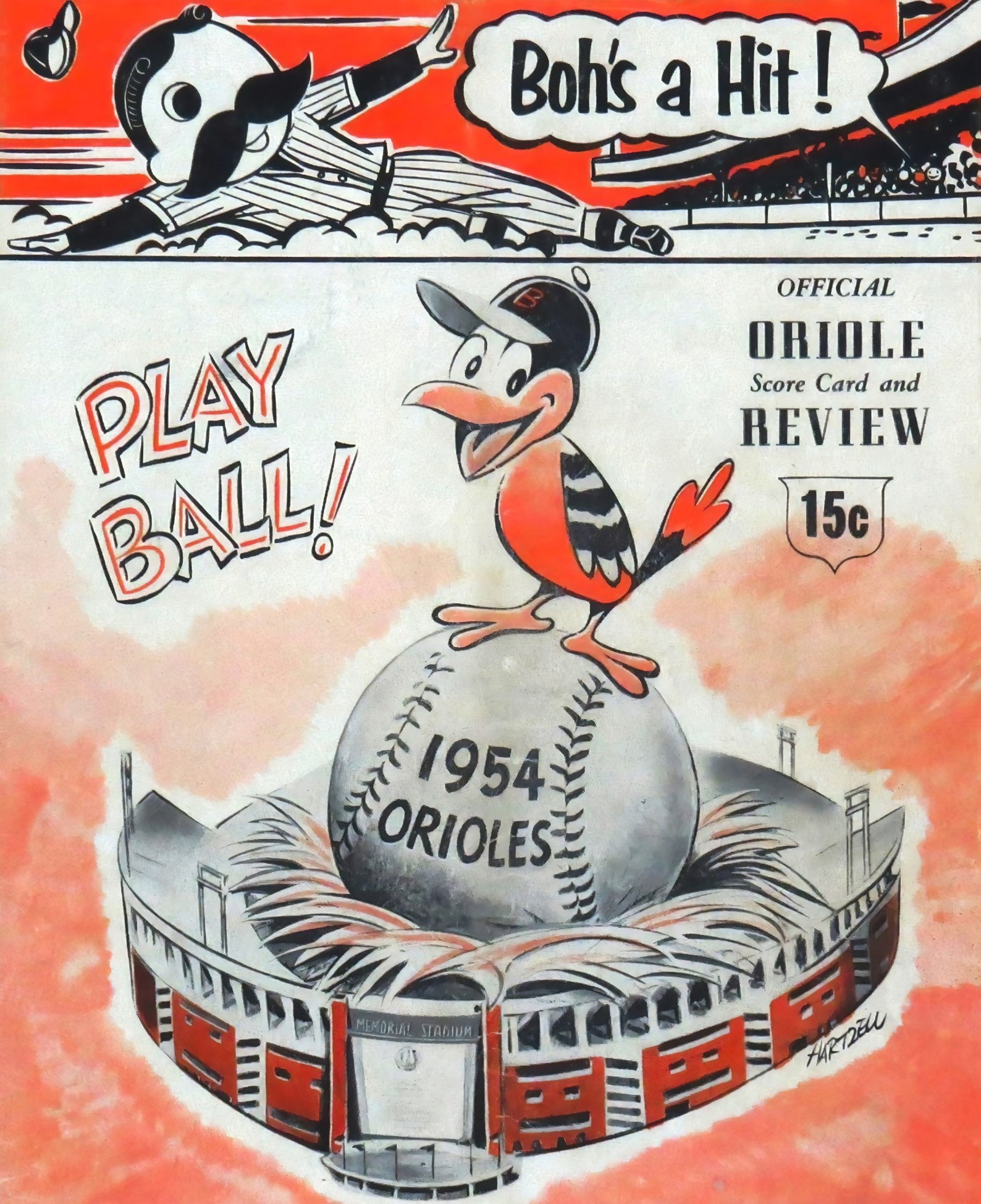 1954 BALTIMORE ORIOLES Print Vintage Baseball Poster Retro Etsy