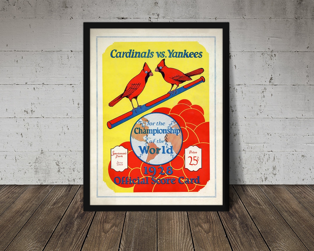 1928 ST. LOUIS CARDINALS Print Vintage Baseball Poster 