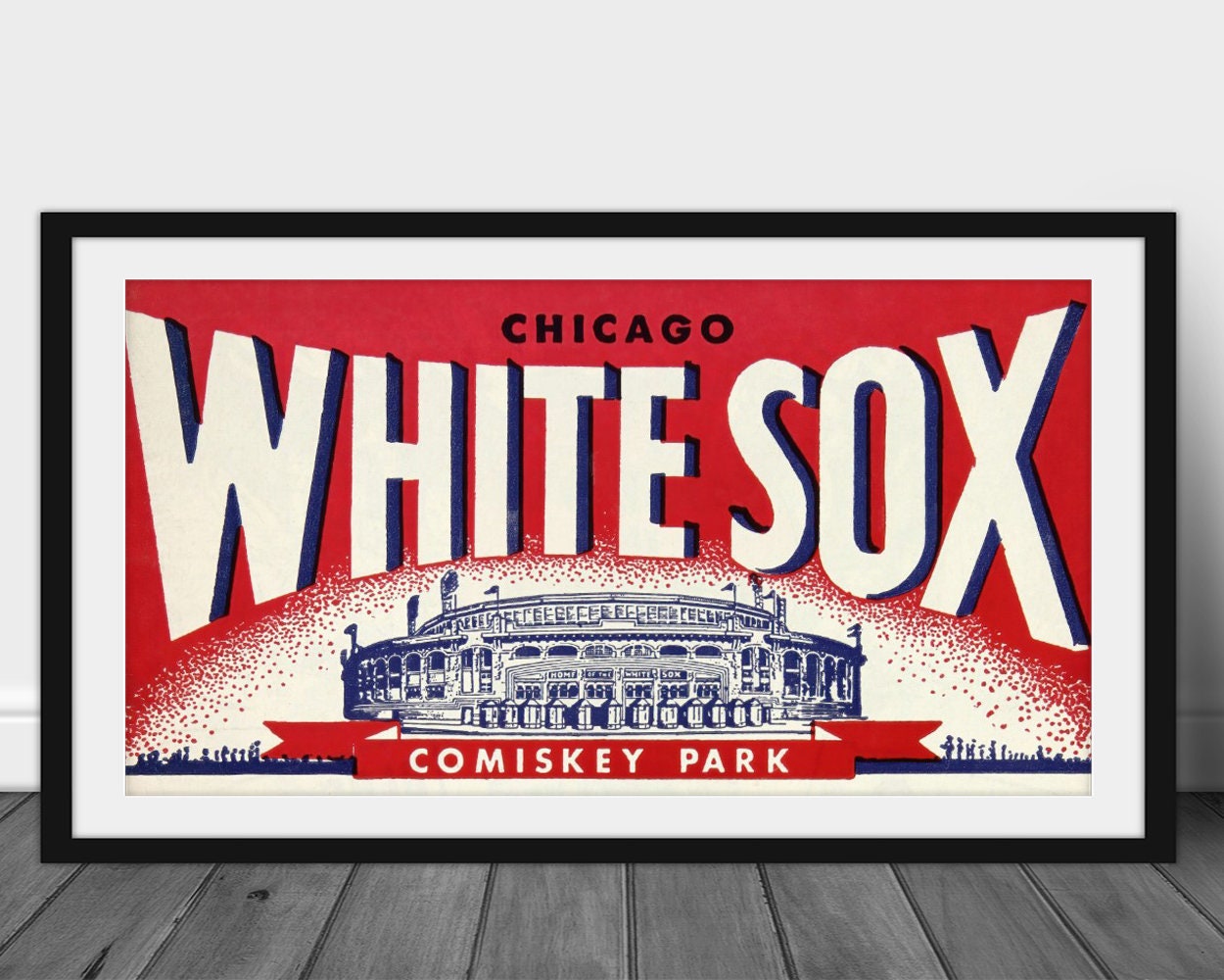1938 CHICAGO WHITE SOX Print Vintage Baseball Poster Retro Etsy