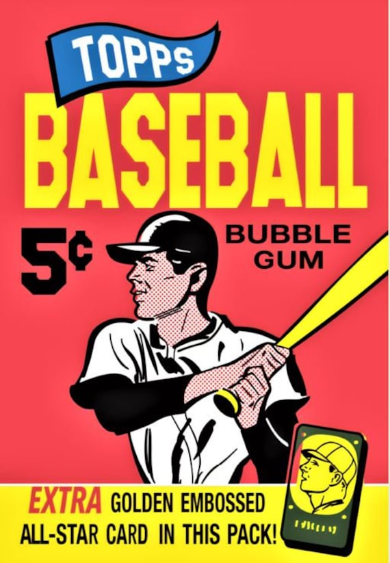 1965 TOPPS BASEBALL CARDS Print Vintage Baseball Poster 