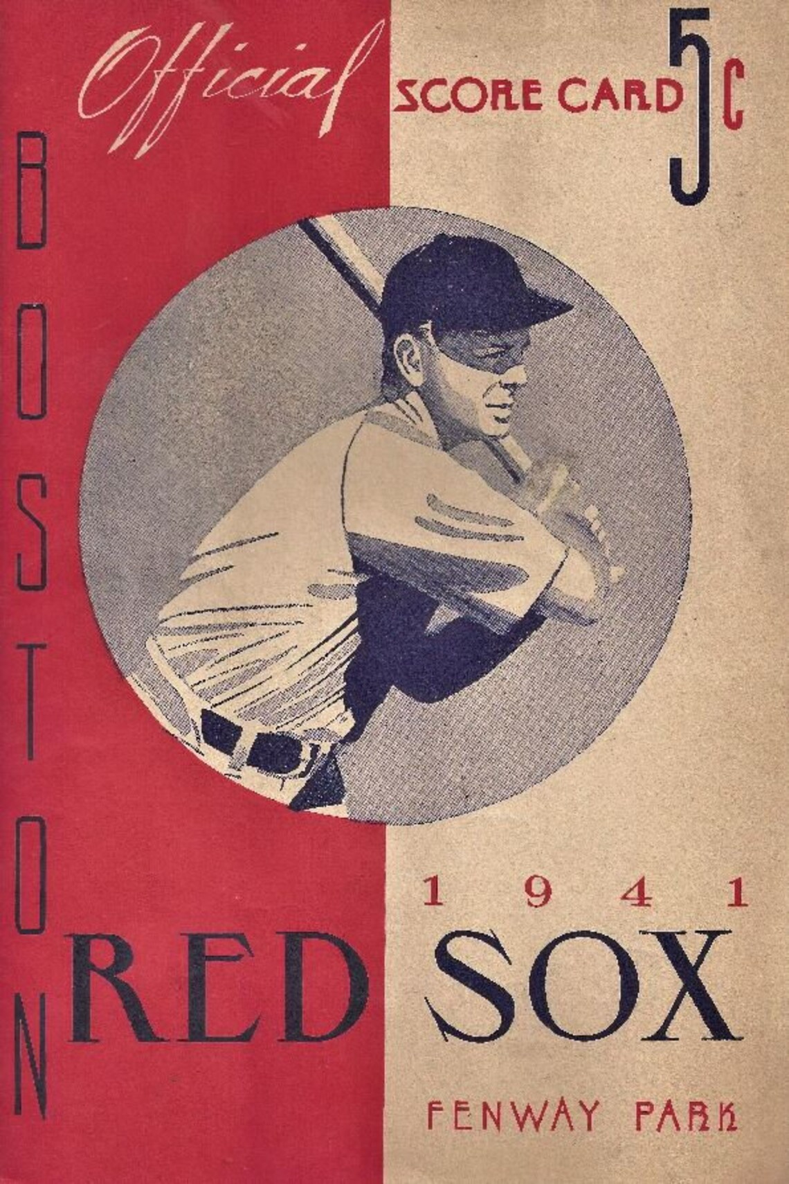 1941 BOSTON RED SOX Print Vintage Baseball Poster. Retro Etsy