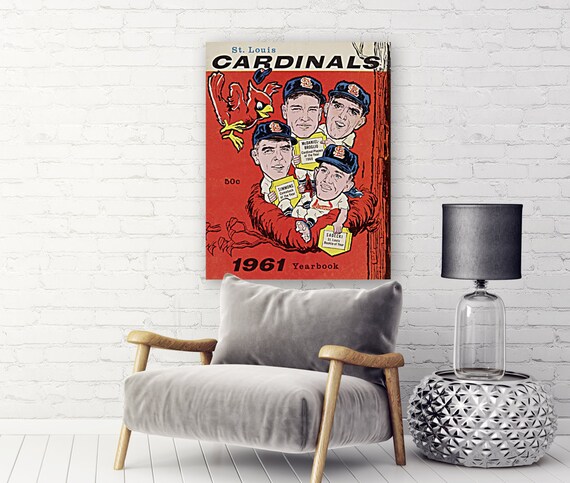 1961 ST. LOUIS CARDINALS Print Vintage Baseball Poster 