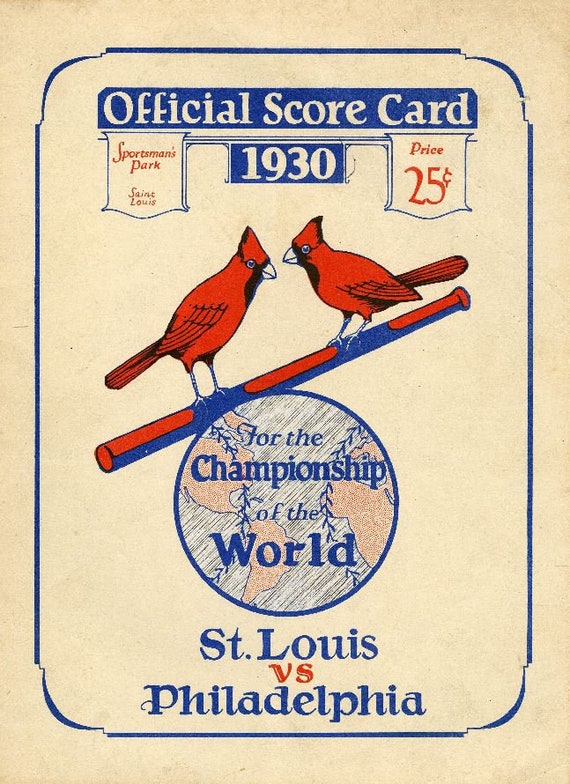27 1930 St. Louis Cardinals Retro Logo Roundel Round Mat - Floor