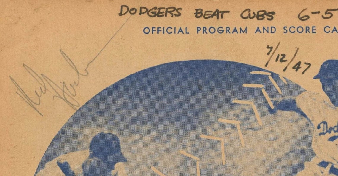 1947 BROOKLYN DODGERS Print Vintage Baseball Poster. Retro - Etsy