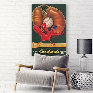 ST. LOUIS CARDINALS Print Vintage Baseball Poster, Retro Baseball ...