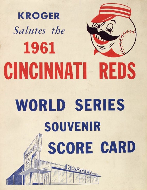 1961 CINCINNATI REDS Print Vintage Baseball Poster. Retro 