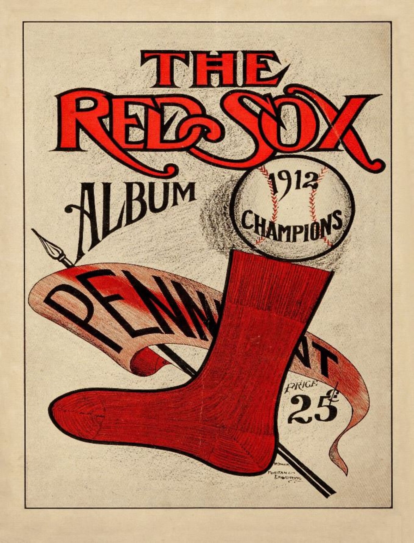 1912 BOSTON RED SOX Print Vintage Baseball Poster Retro Etsy