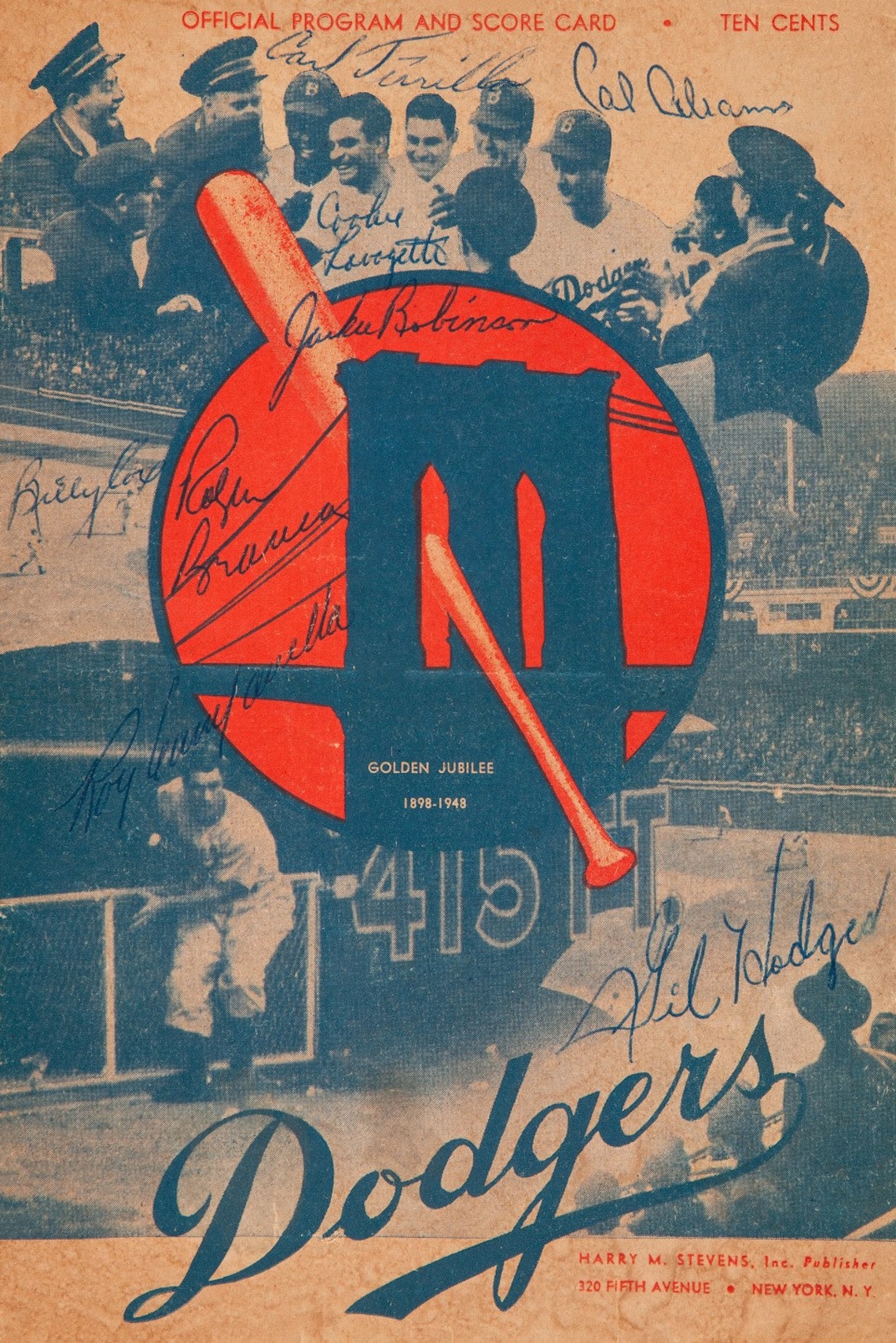 1948 BROOKLYN DODGERS Print Vintage Baseball Poster. Retro Etsy