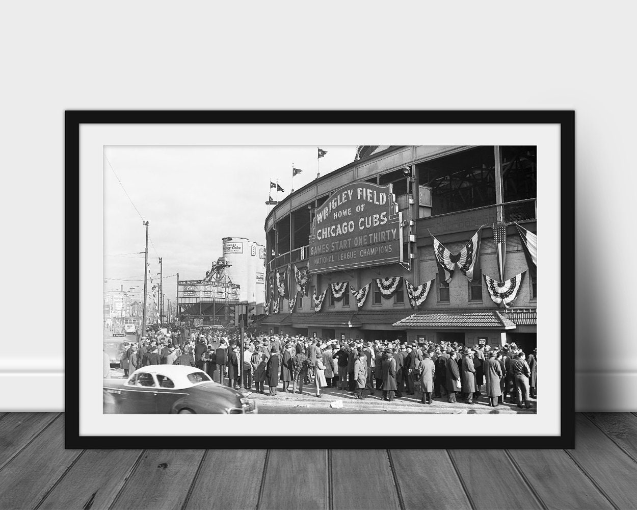 1945 WRIGLEY FIELD Print Chicago Cubs Vintage Baseball | Etsy