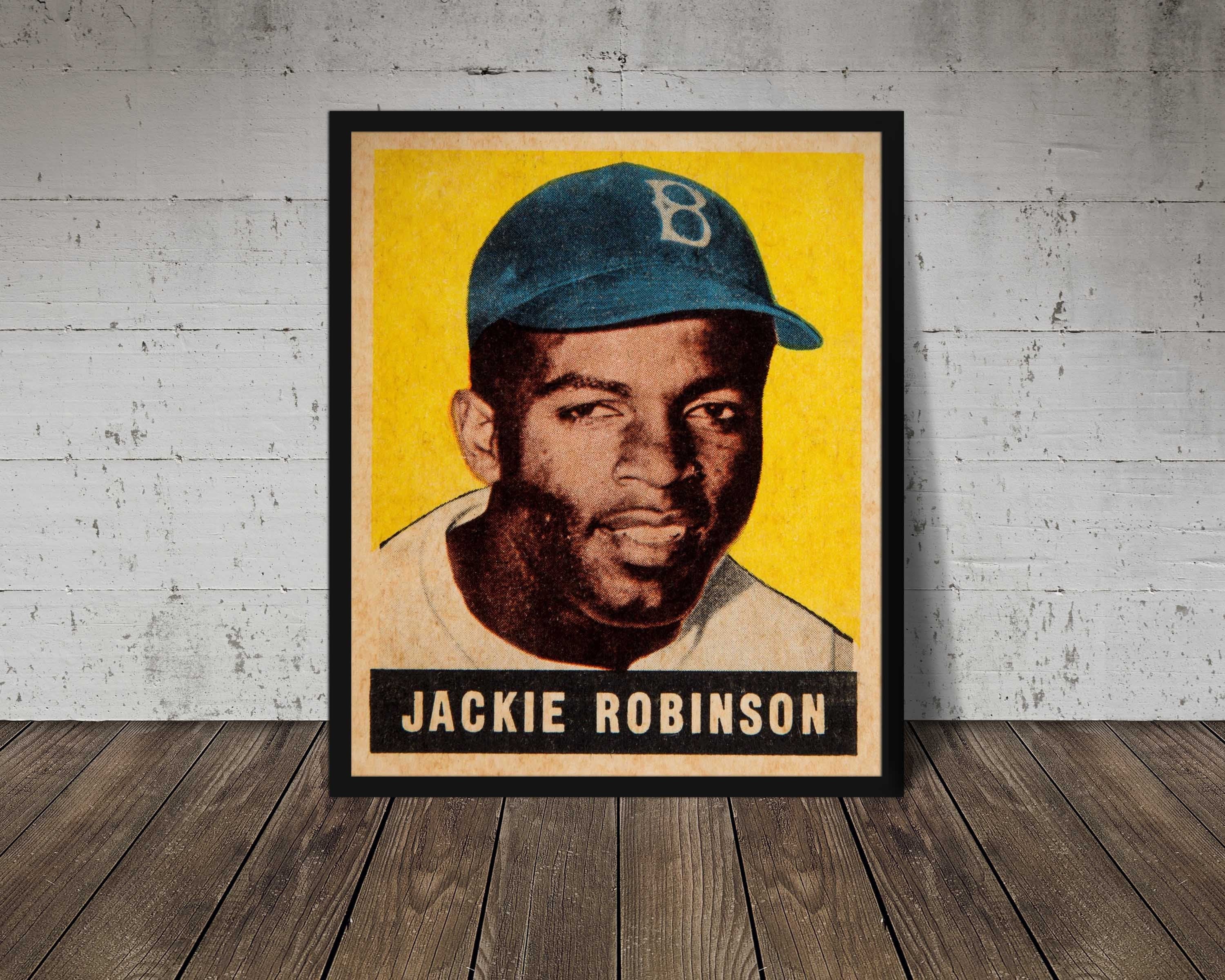 1948 JACKIE ROBINSON Leaf 79 Baseball Card Print Vintage 