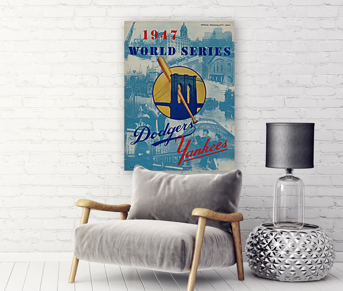 1947 BROOKLYN DODGERS Print Vintage Baseball Poster Retro - Etsy
