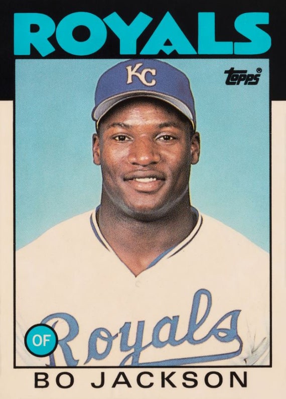 1986 BO JACKSON Topps 50 Baseball Card Print Kansas City -  Israel