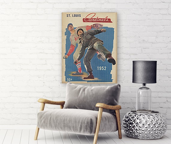 1952 ST. LOUIS CARDINALS Print Vintage Baseball Poster 