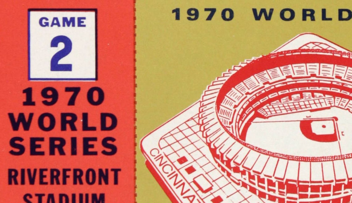 1970 CINCINNATI REDS Print / Game Ticket Vintage Baseball | Etsy