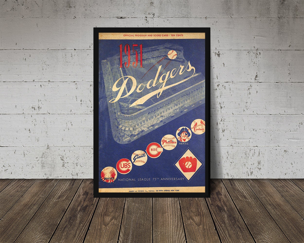 1955 BROOKLYN DODGERS Program - The Dinger Studios