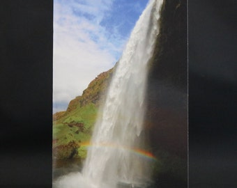 Over The Rainbow Card, Waterfall Photography Birthday Card, Scenery Card, Iceland Greetings Card, Special Occasion Card, Anniversary Card