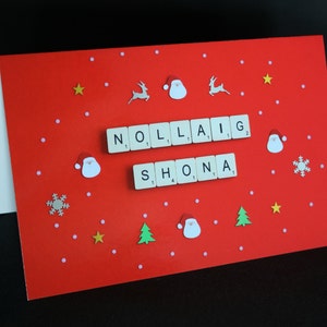 Irish Christmas Card, Nollaig Shona, Gaelige, Merry Christmas Card, Irish Language Card, Seasons Greetings, Cárta Gaeilge